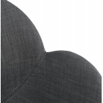 Sedia design e tessuto moderno TOM piede metallo bianco (grigio scuro)