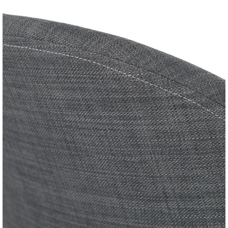 Chaise design et moderne TOM en tissu pied métal blanc (gris foncé) - image 37133
