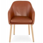 Chair with armrests PABLO (Brown) vintage