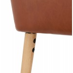 Stuhl mit Armlehnen PABLO (braun) vintage