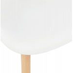Silla de diseño escandinavo con polipropileno de Ophelia de brazos (blanco)