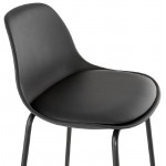 Tabouret de bar chaise de bar mi-hauteur industriel OCEANE MINI (noir)