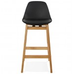 Bar sgabello sedia design scandinavo metà altezza Firenze MINI (nero)