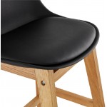 Bar sgabello sedia design scandinavo metà altezza Firenze MINI (nero)