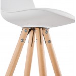 OCTAVE Scandinavian design bar stool (white)