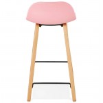 Tabouret de bar chaise de bar mi-hauteur scandinave SCARLETT MINI (rose poudré)