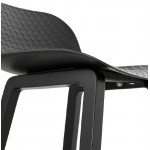Tabouret de bar chaise de bar mi-hauteur design OBELINE MINI (noir)