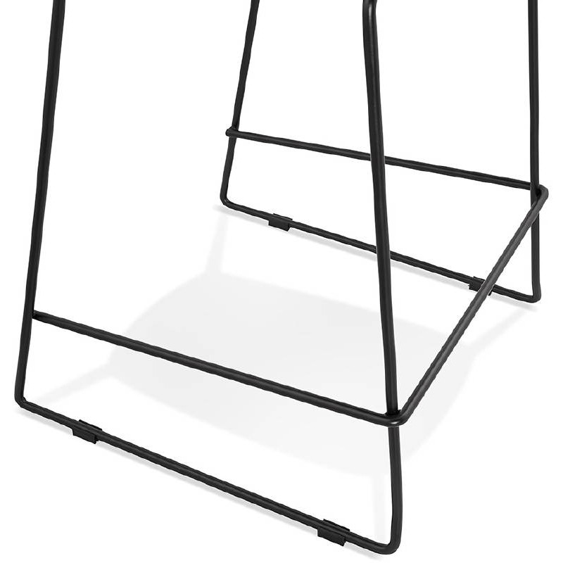 Tabouret de bar chaise de bar mi-hauteur design empilable DOLY MINI en tissu (gris foncé) - image 37575