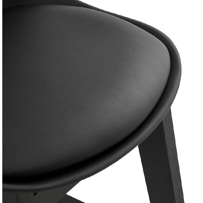 Tabouret de bar chaise de bar mi-hauteur design JACK MINI (noir) - image 37624