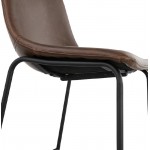 Tabouret de bar chaise de bar mi-hauteur vintage JOE MINI (marron)