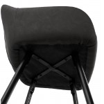 Tabouret de bar chaise de bar mi-hauteur design JOSEPH MINI (gris foncé)