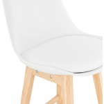 Tabouret de bar chaise de bar design scandinave DYLAN (blanc)