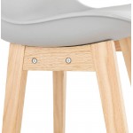 Tabouret de bar chaise de bar design scandinave DYLAN (gris clair)
