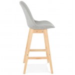 Taburete silla de escandinavo de bar de diseño bar ILDA en tela (gris claro)