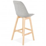 Taburete silla de escandinavo de bar de diseño bar ILDA en tela (gris claro)