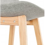 Barhocker Stuhl der skandinavischen design-bar ILDA aus Stoff (hellgrau)