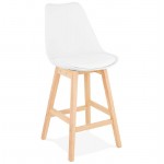 Tabouret de bar chaise de bar mi-hauteur design scandinave DYLAN MINI (blanc)