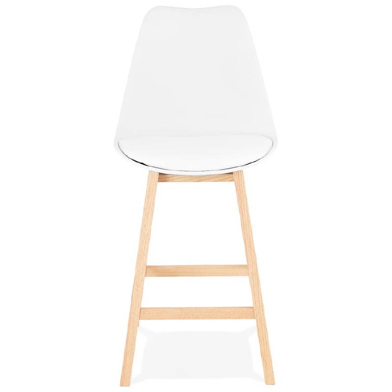 Bar sgabello sedia design scandinavo metà altezza DYLAN MINI (bianco) - image 37748