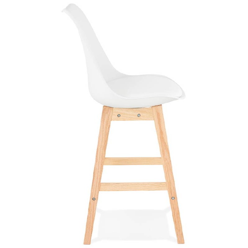 Bar sgabello sedia design scandinavo metà altezza DYLAN MINI (bianco) - image 37749