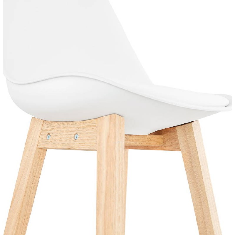 Bar sgabello sedia design scandinavo metà altezza DYLAN MINI (bianco) - image 37754