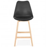 Tabouret de bar chaise de bar mi-hauteur design scandinave DYLAN MINI (noir)
