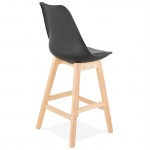 Tabouret de bar chaise de bar mi-hauteur design scandinave DYLAN MINI (noir)