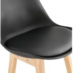 Barra bar taburete de la silla de diseño escandinavo media altura DYLAN MINI (negro)