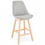 Bar stool barstool Scandinavian design mid-height ILDA MINI fabric (light gray)