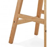 Tabouret de bar chaise de bar mi-hauteur design scandinave FLORENCE MINI (gris clair)