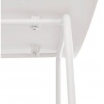Bar taburete taburete de bar diseño media altura Ulises MINI pies (blanco) blanco metal