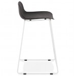 Bar stool barstool design mid-height Ulysses MINI feet (black) white metal