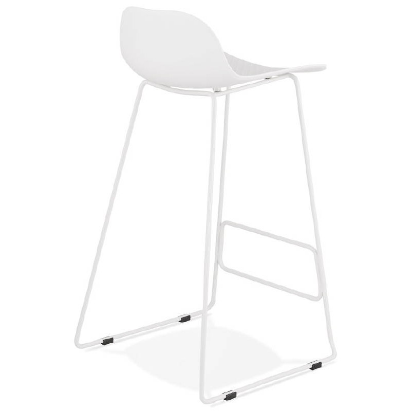 Bar bar design Ulysses (white) white metal legs chair stool - image 37931