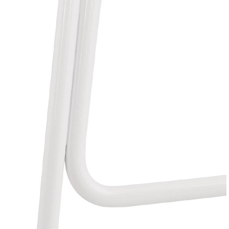 ULYSSE design bar chair barstool with white metal legs (black) - image 37954
