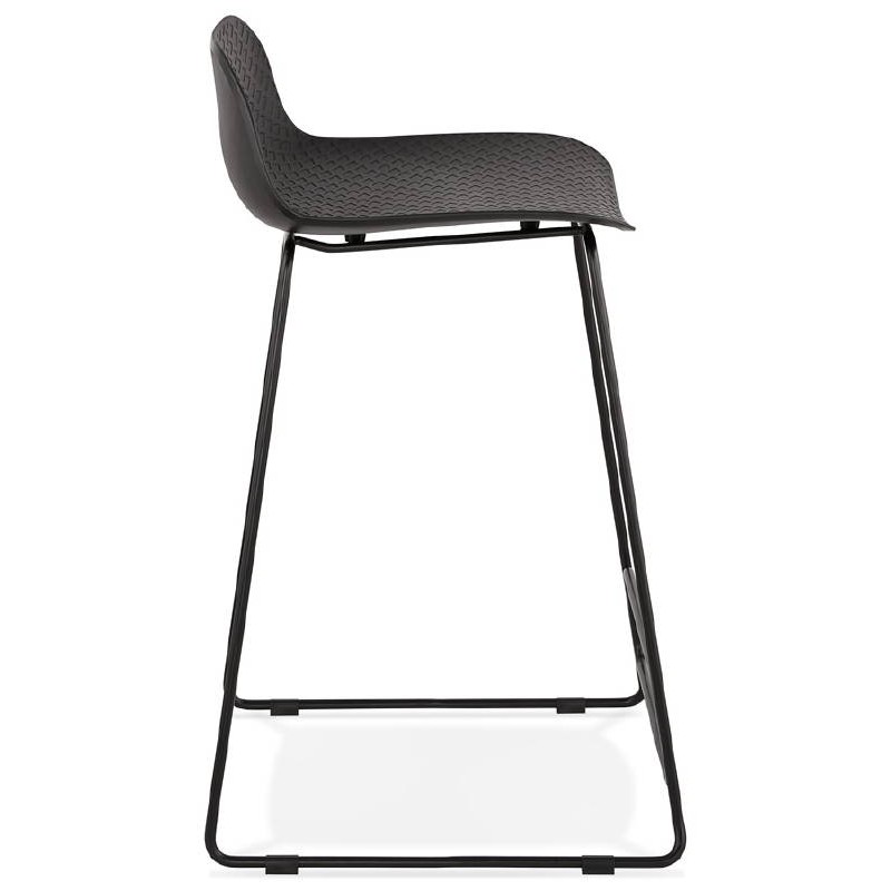 Taburete diseño media altura Ulises MINI pies (negro) negro de la barra de metal silla de la barra - image 38009