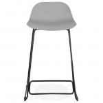 Bar stool barstool design mid-height Ulysses MINI feet black metal (light gray)
