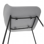 Bar stool barstool design mid-height Ulysses MINI feet black metal (light gray)
