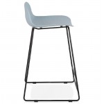 Taburete diseño media altura Ulises MINI pies (cielo azul) negro de la barra de metal silla de la barra