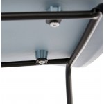 Metall-Barstuhl Bar Hocker Design halbhoher Ulysses MINI Füße (Himmelblau) schwarz