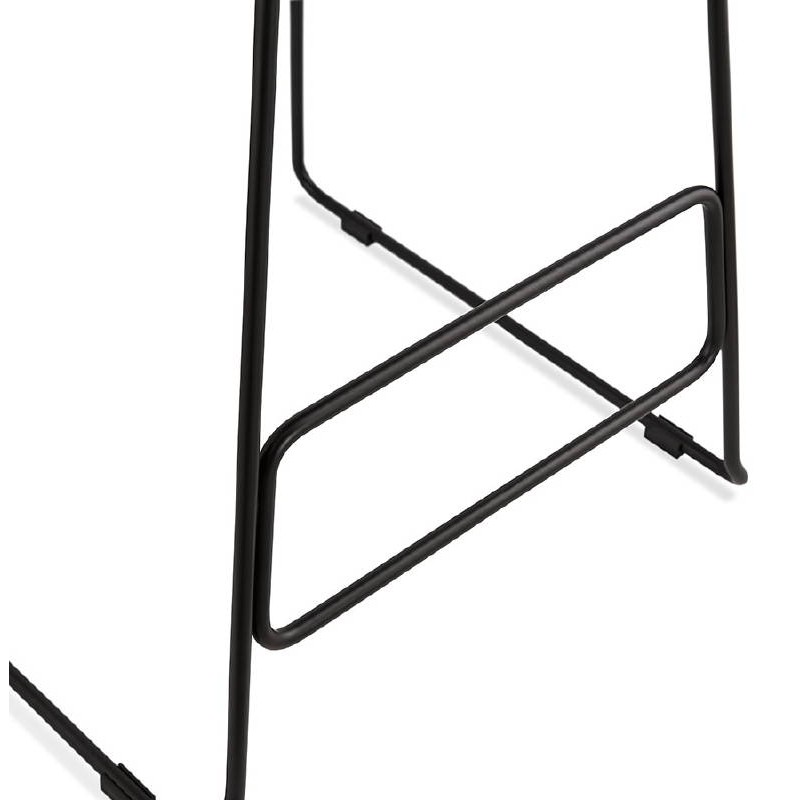 Tabouret de bar chaise de bar design ULYSSE pieds métal noir (blanc) - image 38067