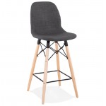 Tabouret de bar chaise de bar mi-hauteur scandinave PAOLO MINI (gris foncé)