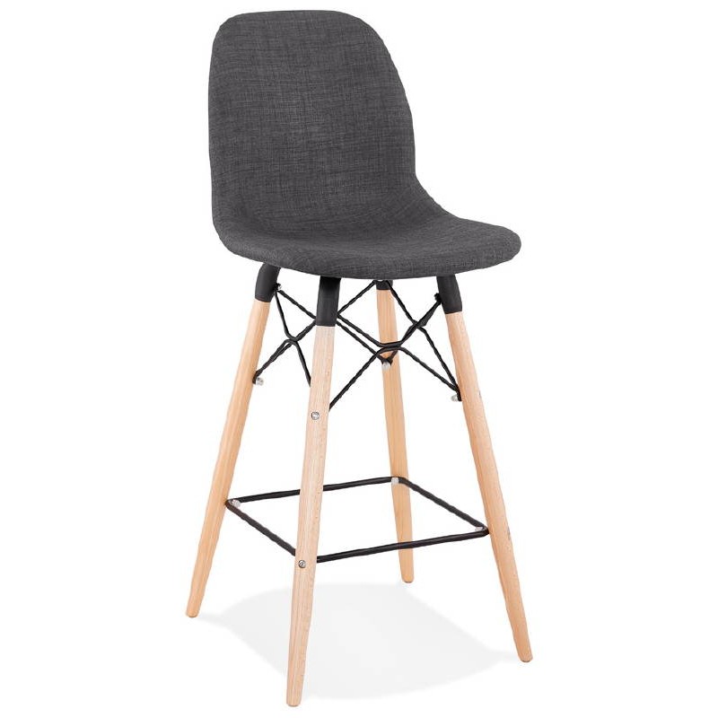Tabouret de bar chaise de bar mi-hauteur scandinave PAOLO MINI (gris foncé) - image 38184