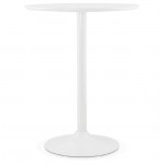 Tavolo alto tavolo alta LAURA design piedini in legno metallo (Ø 90 cm) (bianco)
