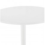 Table high high table LAURA design wooden feet metal (Ø 90 cm) (white)