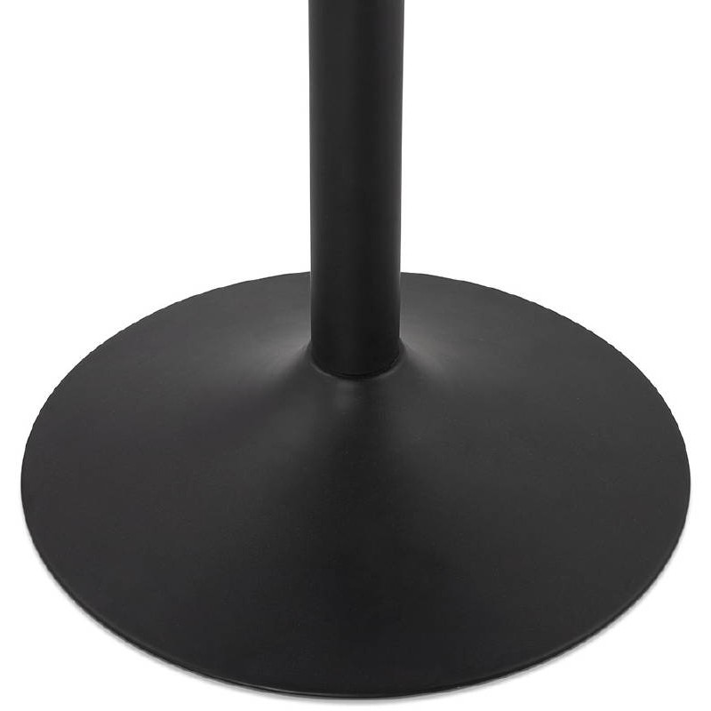 Table haute mange-debout design LUCIE en bois pieds métal noir (Ø 90 cm) (noir) - image 38284