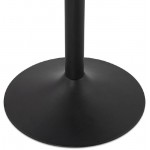 Table high high table LAURA design wooden feet (Ø 90 cm) black metal (black)