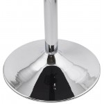 Table haute mange-debout design LUCIE en bois pieds métal chromé (Ø 90 cm) (noir)