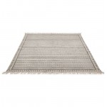 Rechteckige Design Teppich Berber-Stil (230 X 160 cm) CELIA aus Baumwolle (grau)