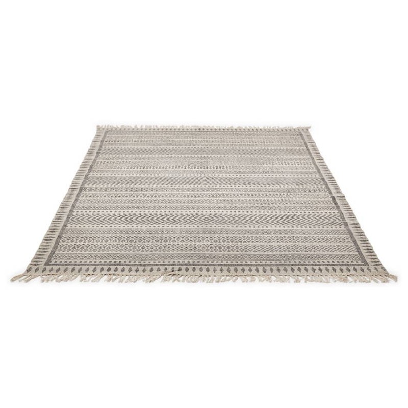 Rechteckige Design Teppich Berber-Stil (230 X 160 cm) CELIA aus Baumwolle (grau) - image 38554
