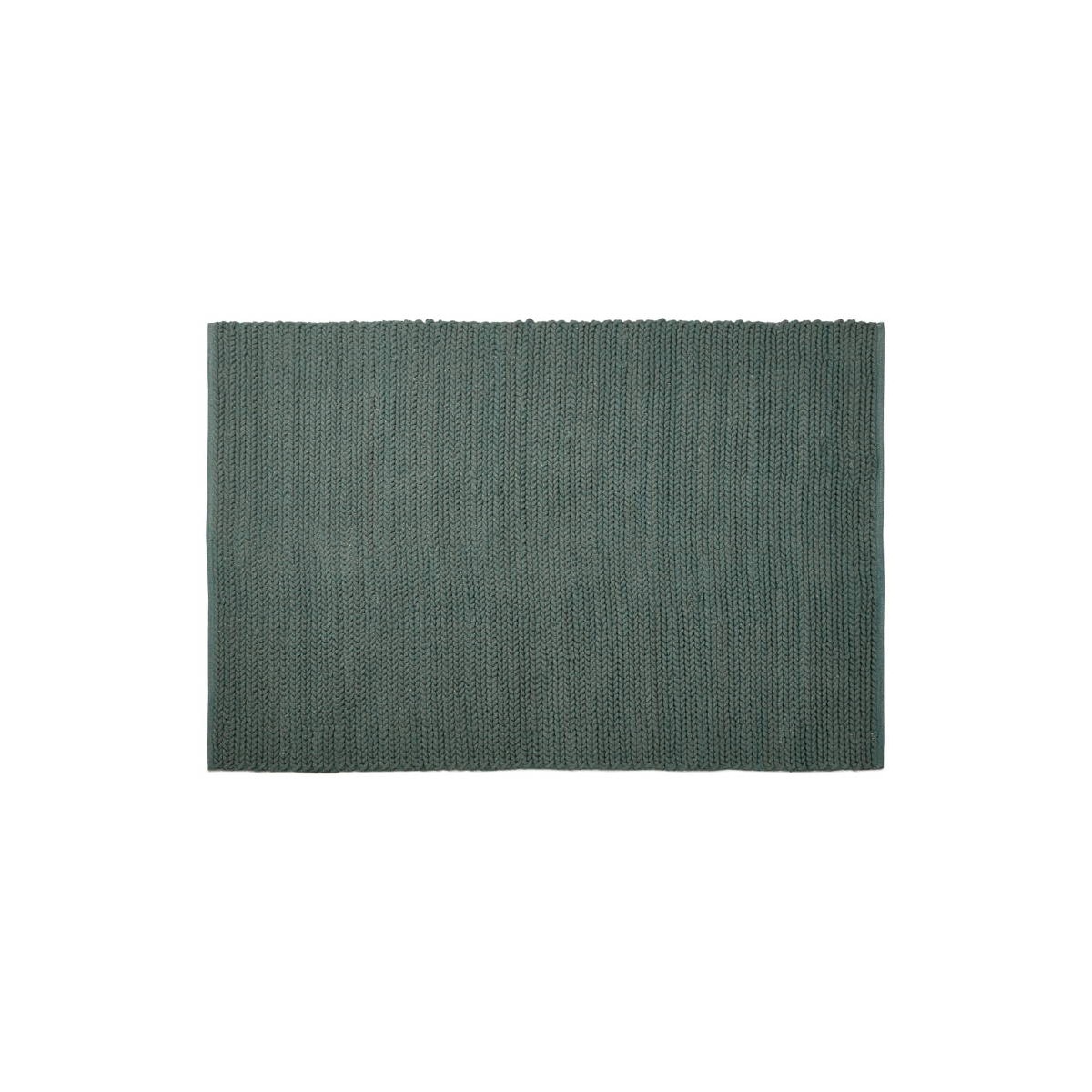 Carpet design rectangular (230 cm X 160 cm) knit cotton (green
