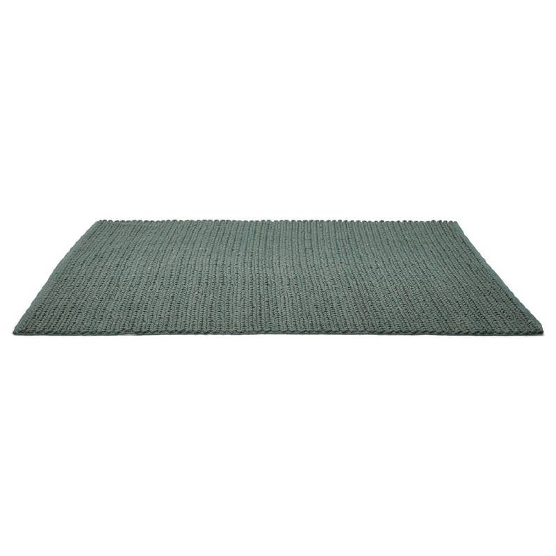 Alfombra diseño rectangular (230 X 160 cm) tejer algodón (verde) - image 38641